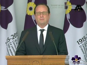 Франсуа Олланд: Признание Геноцида армян – акт мира, Франция будет бороться с политикой отрицания