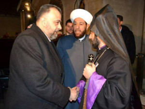 Верховный муфтий Сирии Ахмад Бадреддин Хассун и министр по вопросам религии Мухаммед Абд аль- Саттар аль-Саид посетили резиденцию армянской епархии в Дамаске.